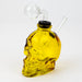 Soft Glass Skull oil bong Rig Canadian Distributor Yellow