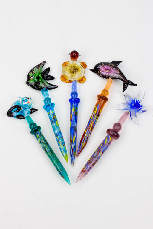 Animal Glass Dabber [SKGA1222] Pack of 5 Bongs Accessories Canadian Distributor