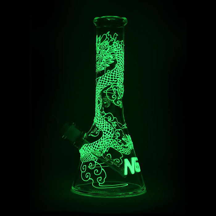 NG-13 inch 7mm Glow-In-The-Dark Dragon [ST012] Glass Bong High-End Brands Glass