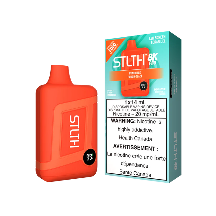 [ON] STLTH 8K PRO Disposable 20mg Box of 5 Ontario Excise Tax ONE PUNCH ICE