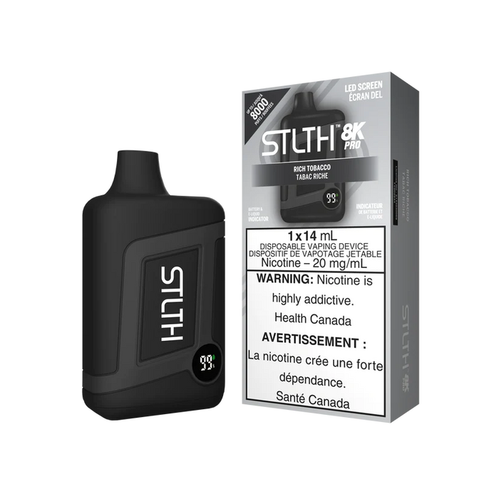 [ON] STLTH 8K PRO Disposable 20mg Box of 5 Ontario Excise Tax ONE RICH TOBACCO