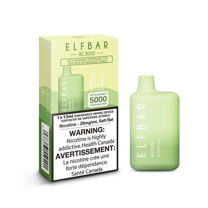 ELF BAR BC5000 Puff Disposable Vape 20 mg/mL Box of 10