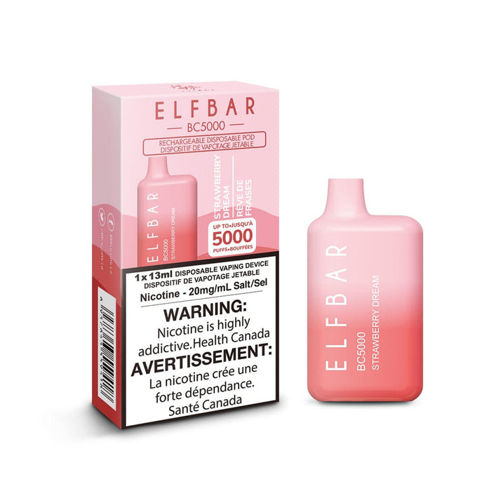 ELF BAR BC5000 Puff Disposable Vape 20 mg/mL Box of 10