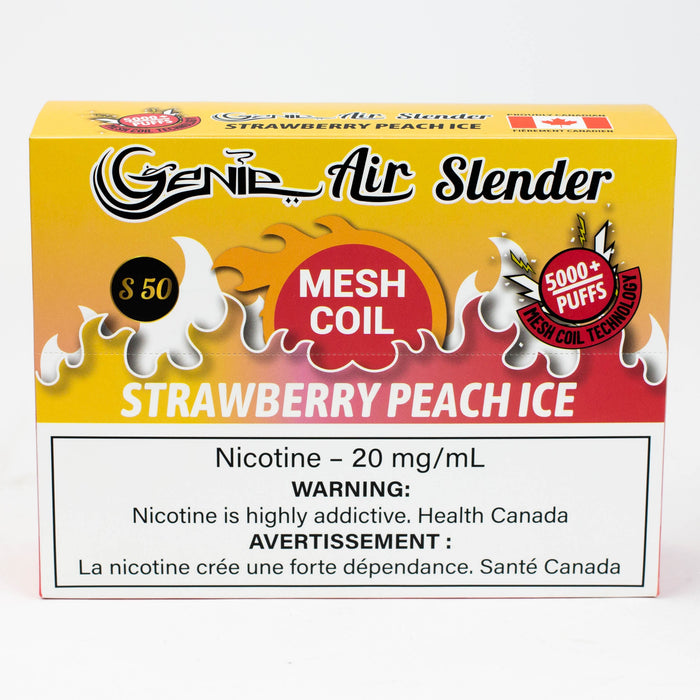 Genie Air Slender Mesh Coil disposable 5000 Puff Pod 20 mg/mL