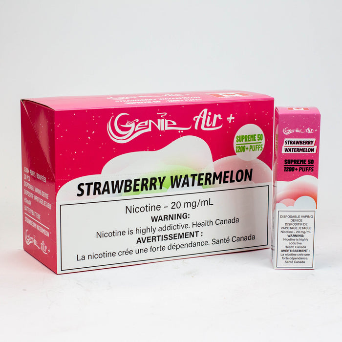 Genie Air+ SUPREME 50 disposable 1200 Puff 20 mg/mL Disposable Vape ONE Strawberry Watermelon