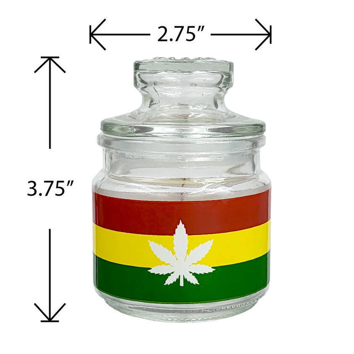 Ashtray set with Stash jar - LEAF DESIGN Jar Roast and Toast Gifts