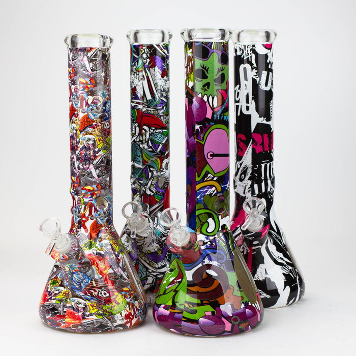 14" Graffiti Wrap Water pipe 9mm Bongs JJ Distribution