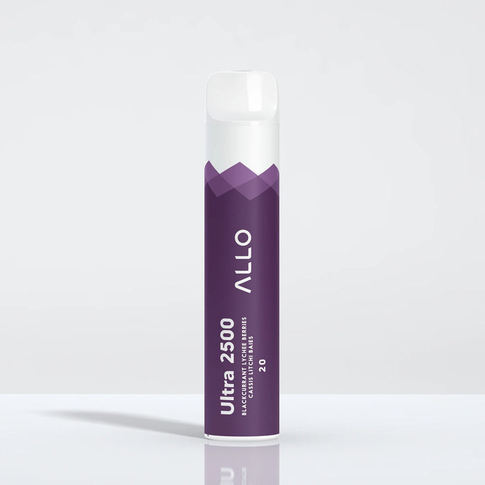 ALLO ULTRA 2500 DISPOSABLE BOX OF 5 Disposable Vape ONE Blackcurrant Lychee Berries