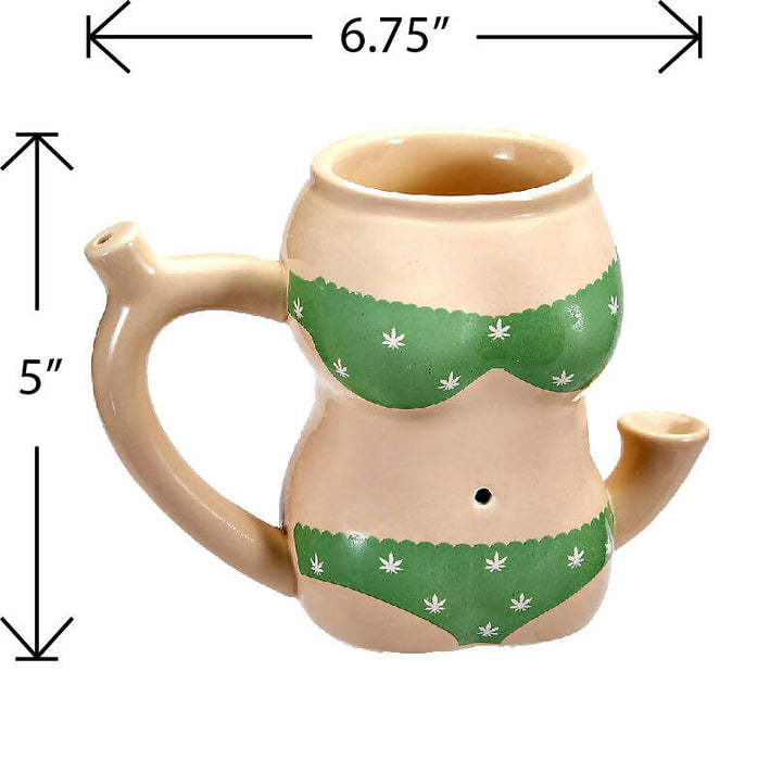 GREEN BIKINI MUG Mug Pipe Roast and Toast Gifts