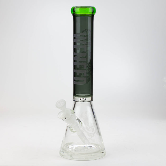 WENEED®-15" Skele Owl Beaker 9mm Bongs WENEED® Green/Black