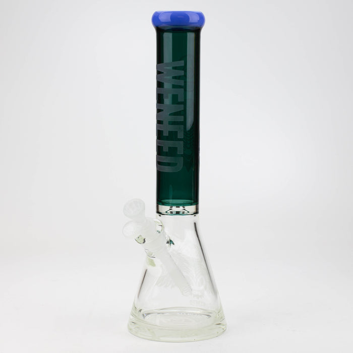 WENEED®-15" Skele Owl Beaker 9mm Bongs WENEED® Jade Blue/Teal