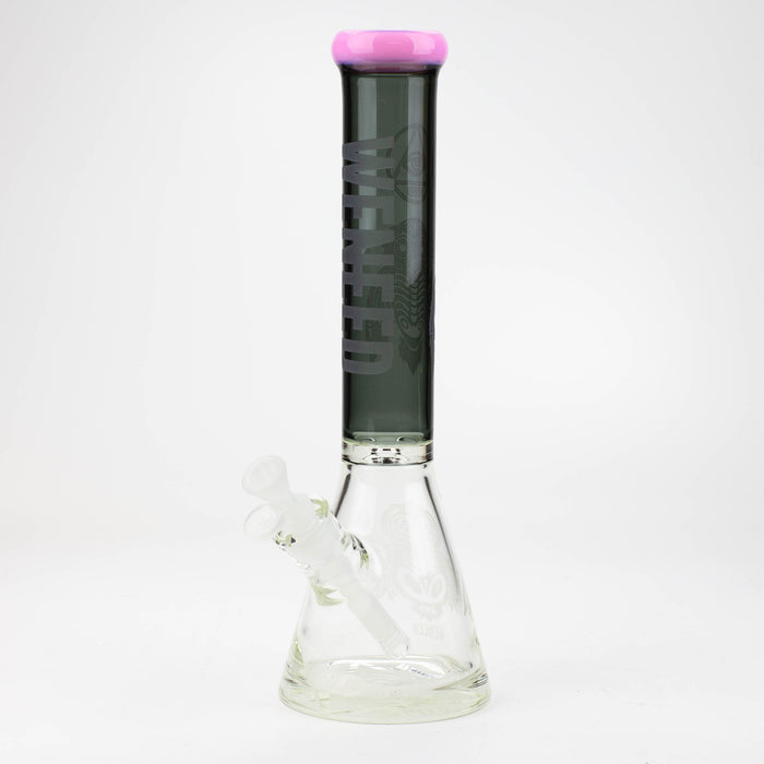 WENEED®-15" Skele Owl Beaker 9mm Bongs WENEED® Pink/Black