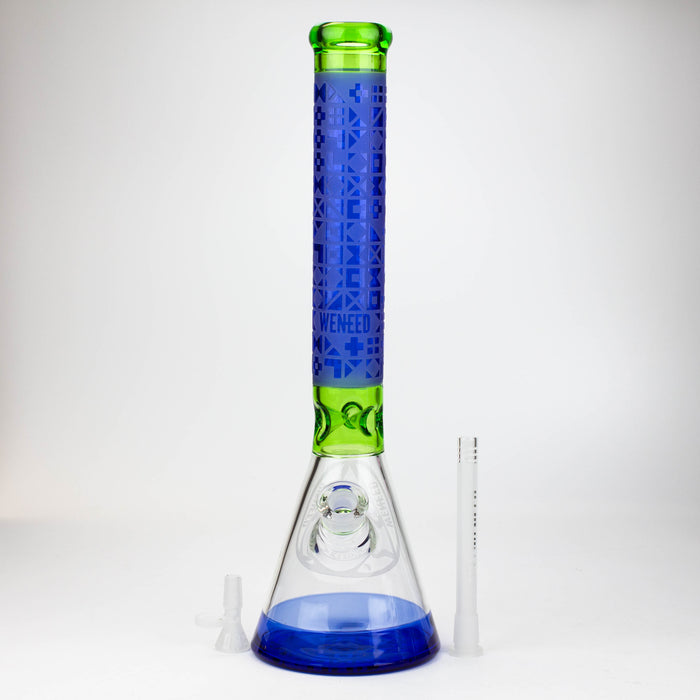WENEED®-18" Cipher Text Beaker 7mm Bongs WENEED®