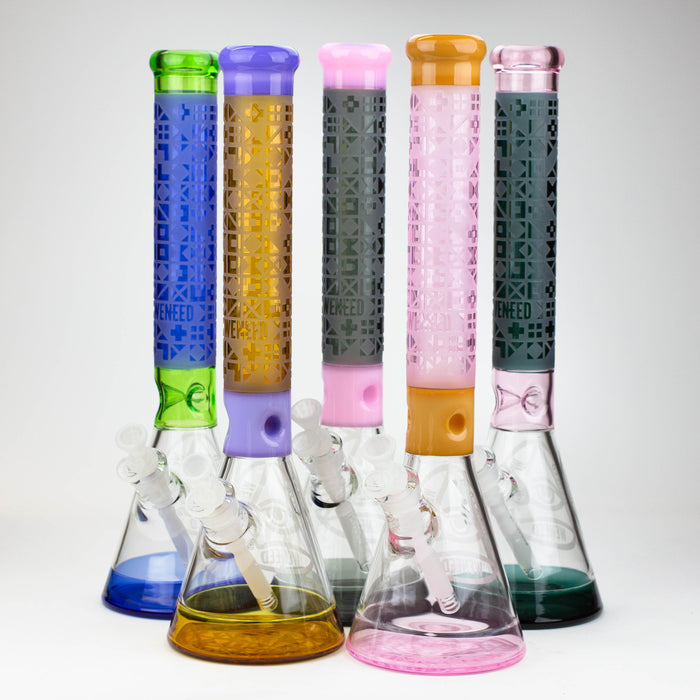 WENEED®-18" Cipher Text Beaker 7mm Bongs WENEED®