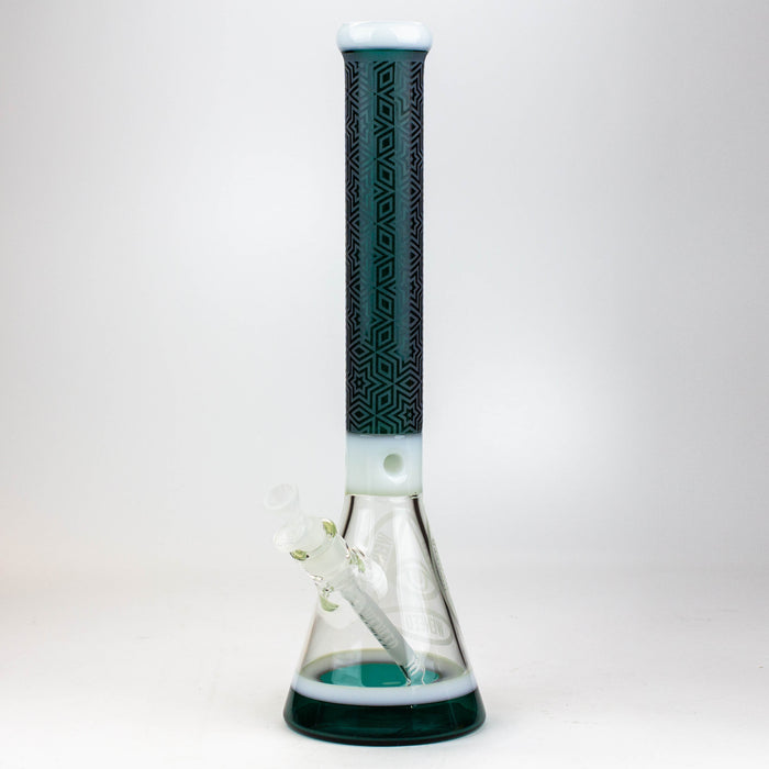 WENEED®-18" Star Party Beaker 7mm Beaker Bong WENEED® White/Teal