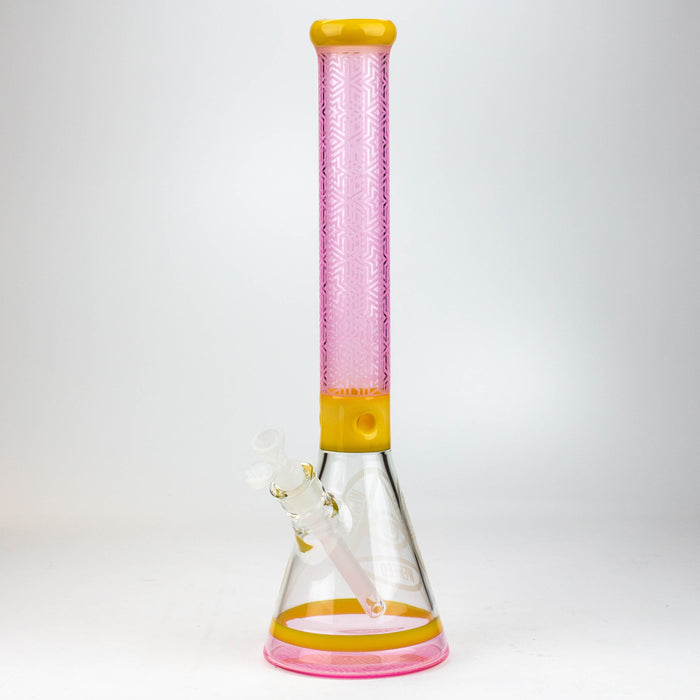 WENEED®-18" Star Party Beaker 7mm Beaker Bong WENEED® Yellow/Pink