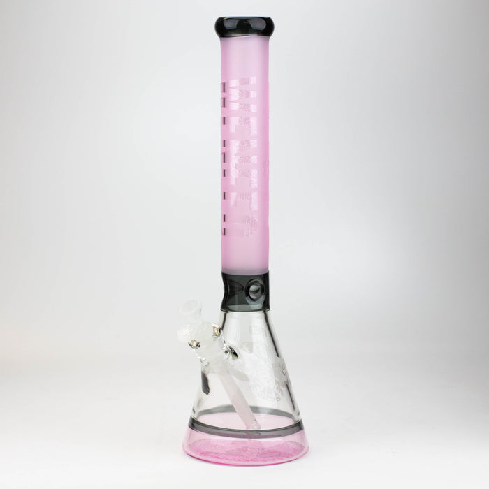 WENEED®-19" Mayan King Beaker 7mm Glass Bong WENEED® Pink