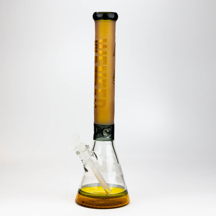 WENEED®-19" Mayan King Beaker 7mm Glass Bong WENEED® Yellow