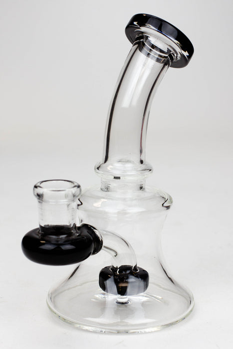 Water Pipe 6 inches rig - Color-Black - One Wholesale