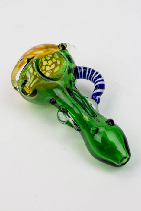 4" GLASS PIPE [XTR1024]-Green - One Wholesale