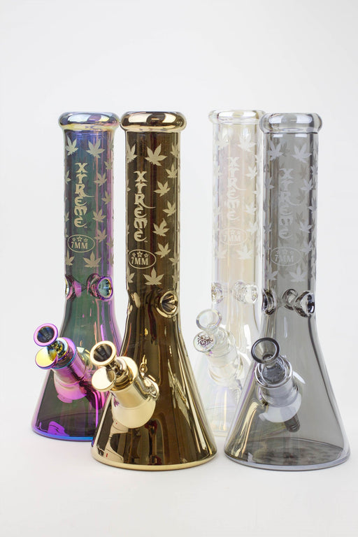 13" XTREME Glass / 7 mm / Electroplated Glass beaker Bong- - One Wholesale