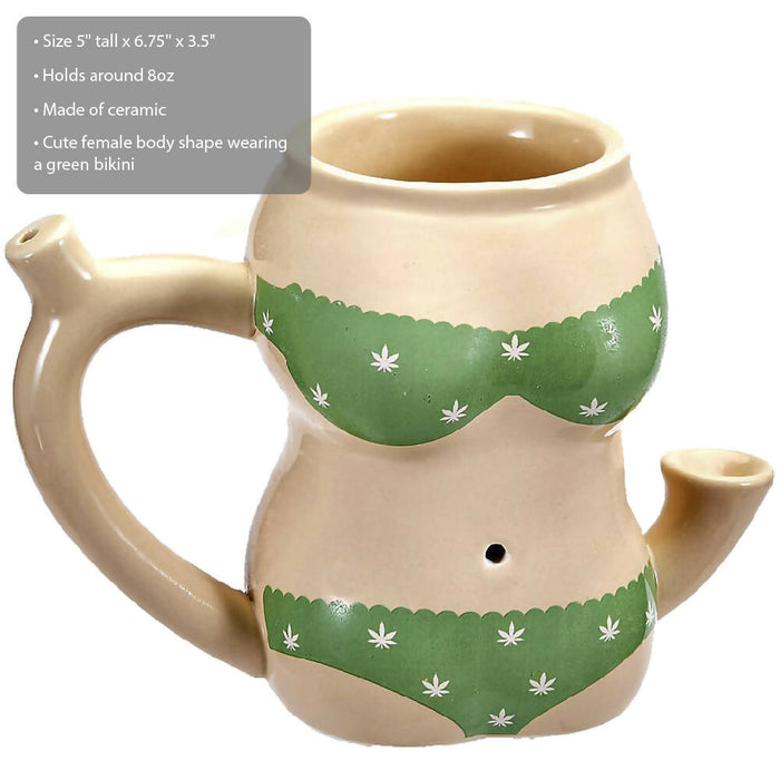 GREEN BIKINI MUG Mug Pipe Roast and Toast Gifts