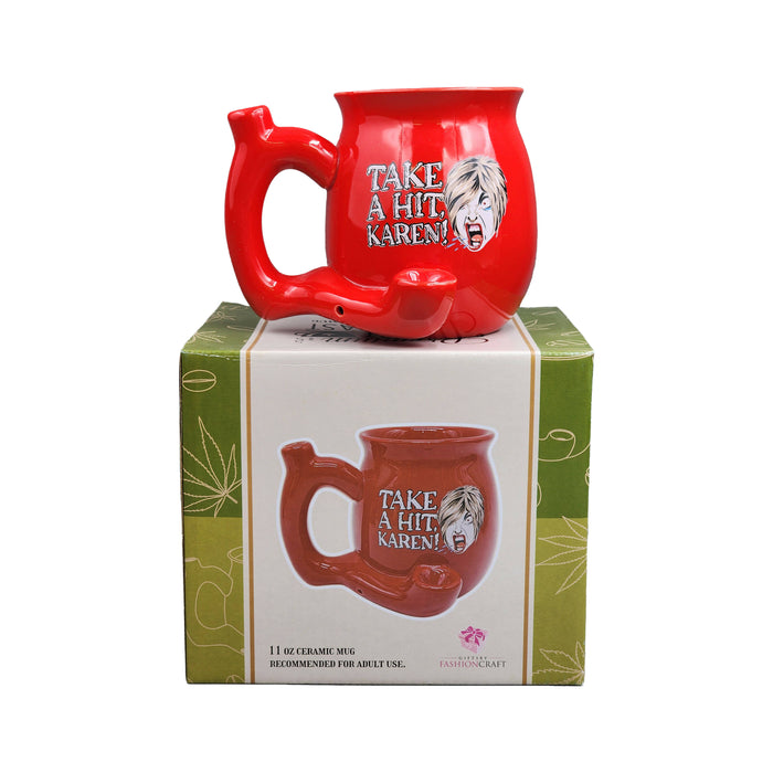 TAKE A HIT KAREN! RED Roast & Toast mug Quartz hand pipe Roast and Toast Gifts