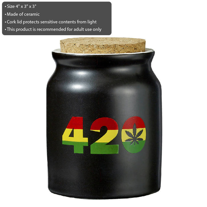 420 rasta color stash jar