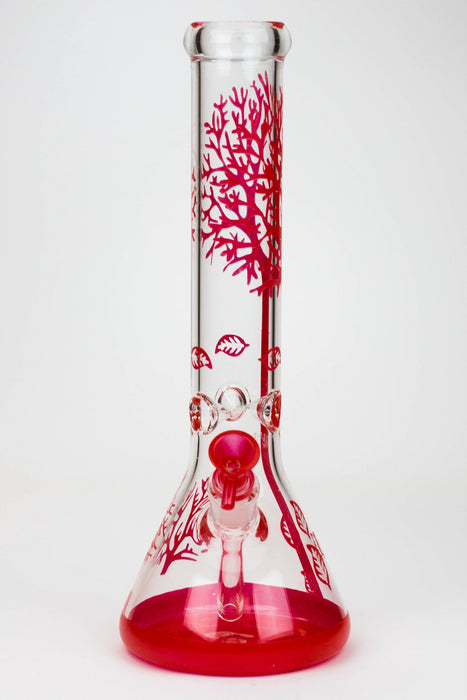 15" Tree of Life classic beaker glass bong- - One Wholesale