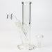 8" 2-in-1 clear tube glass Dab Rig [AKGA013]- - One Wholesale