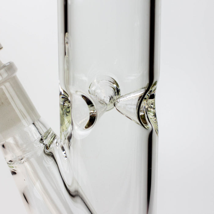 8" 2-in-1 clear tube glass Dab Rig [AKGA013]- - One Wholesale