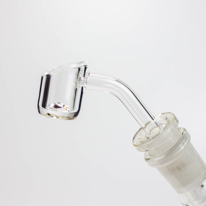 8" 2-in-1 clear tube glass Dab Rig [AKGA013]- - One Wholesale