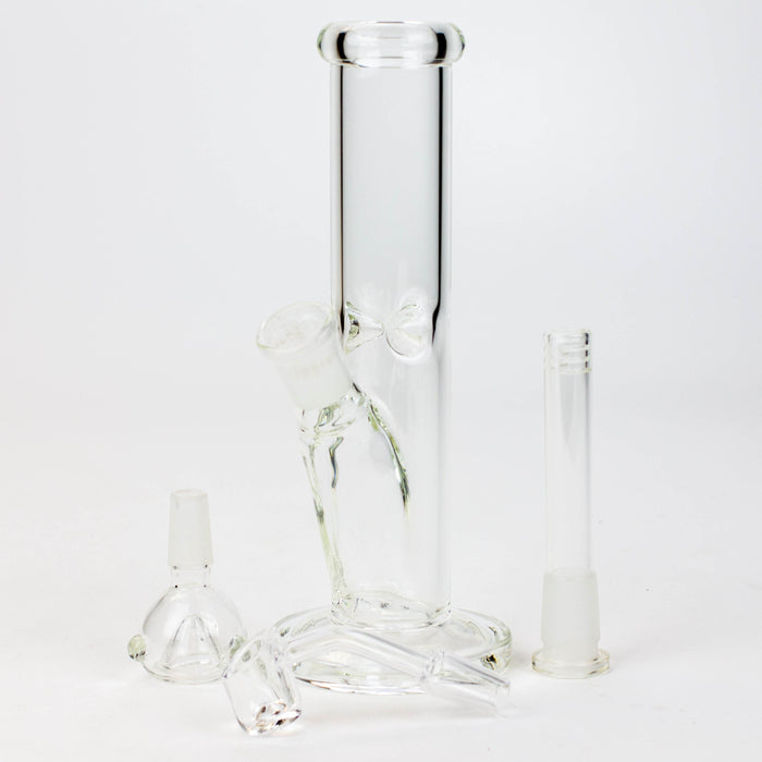 8" 2-in-1 clear tube glass Dab Rig [AKGA013]- - One Wholesale