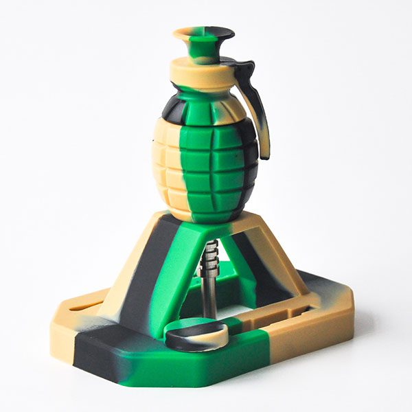Grenade Silicone Nectar Collector Kit [AKNC] Glass Hand Pipe Canadian Distributor Black/Green/Tan