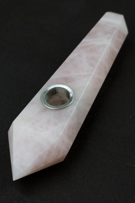 Acid Secs - Pink Rose Quartz Smoking Pipe Quartz · Stone Pipe Acid Secs Productions Inc.