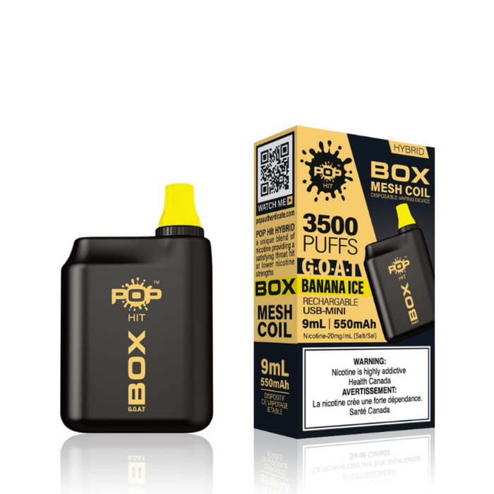 Pop Hybrid Box G.O.A.T 3500 Puff Rechargeable Vape Box of 5