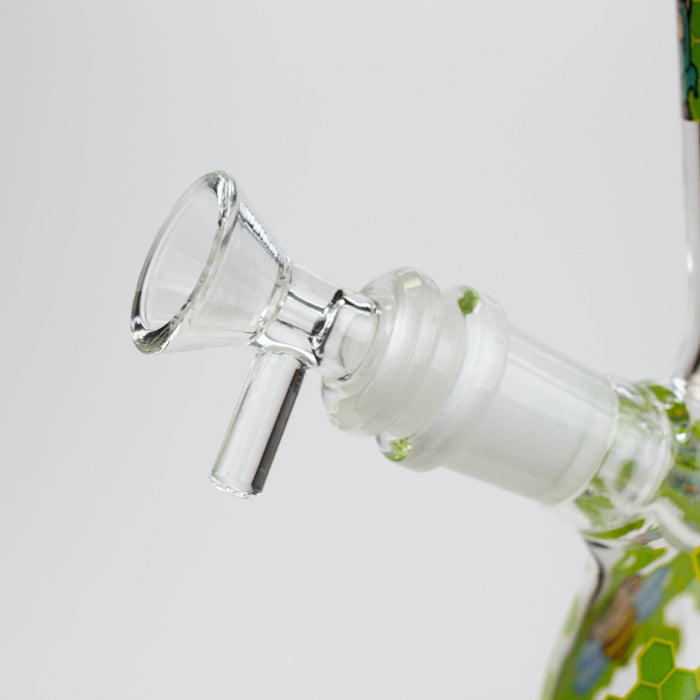 8" NM Cartoon glass water bong - Beehive Glass Bong BANKA