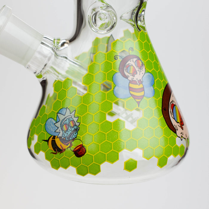 8" NM  Cartoon glass water bong - Beehive