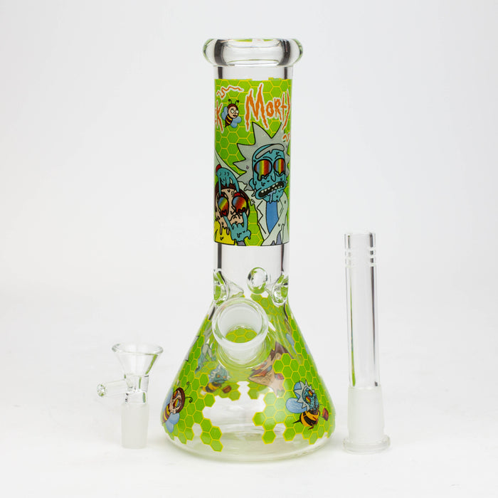 8" NM Cartoon glass water bong - Beehive Glass Bong BANKA