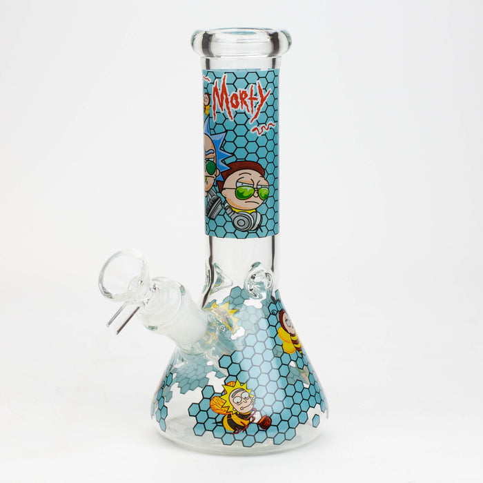 8" NM  Cartoon glass water bong - Beehive