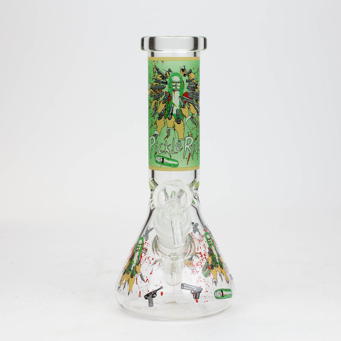 8" NM glass water bong - Glow In the dark Glass Bong BANKA