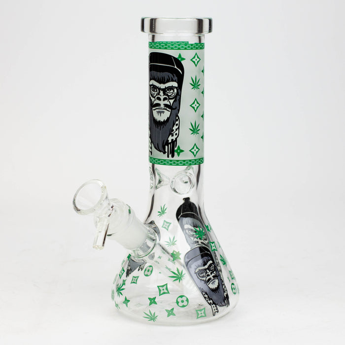 8" Gorilla cartoon glass water bong Glass Bong BANKA Green