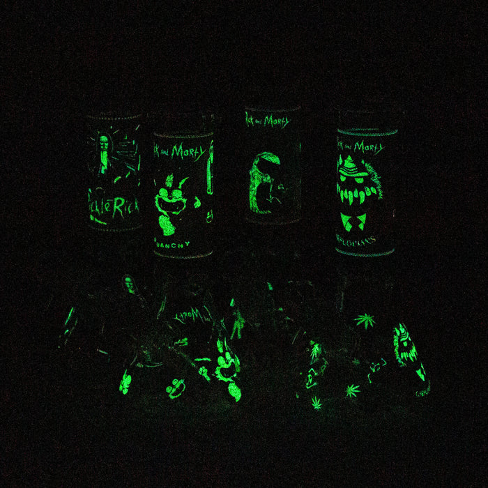 8" NM glass water bong - Glow In the dark Glass Bong BANKA