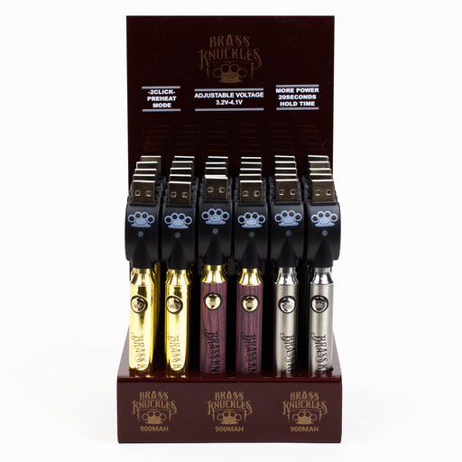 900 mAh Brass Knuckles Twist Control Vape Battery | One Wholesale Canada 900 mAh Brass Knuckles Twist Control Vape Battery | One Wholesale Canada