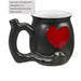 embossed red heart mug - white inside Quartz hand pipe Roast and Toast Gifts