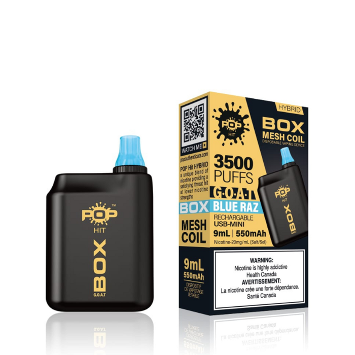 Pop Hybrid Box G.O.A.T 3500 Puff Rechargeable Vape Box of 5