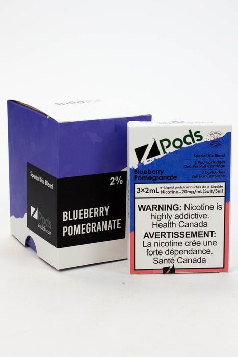 ZPOD S-Compatible Pods Box of 5 packs (20 mg/mL)-Blueberry Pomegranate - One Wholesale