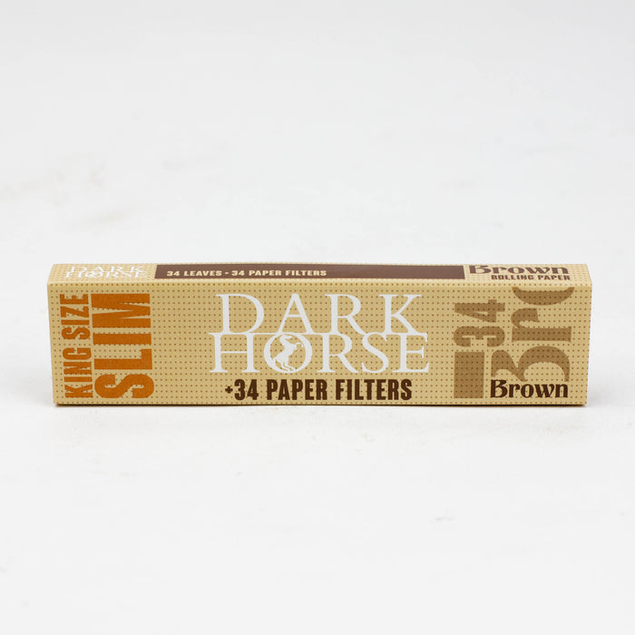 Rolling Paper DARK HORSE king slim BROWN Paper + Filters - 24 packs King Size BANKA