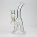 6" Cone diffuser glass bong Bongs ONE White