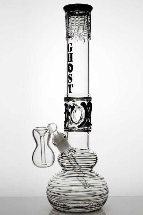 16" thumb holder ghost glass water bong- - One Wholesale